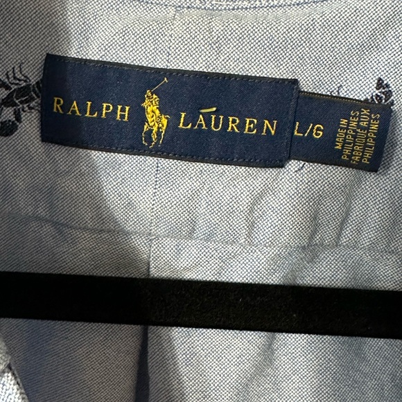 Ralph Lauren Light Blue Lobster Pattern Shirt - Picture 4 of 5